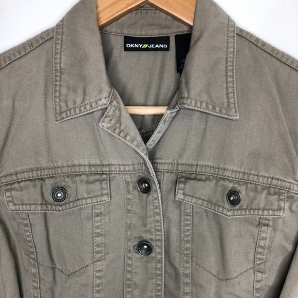 Army Green Twill Jacket - Picture 2 of 5